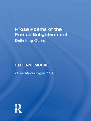 cover image of Prose Poems of the French Enlightenment
